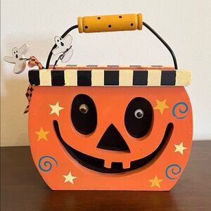 Halloween Pumpkin Basket with Handle